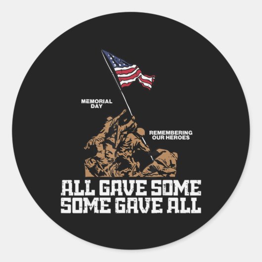 Sticker Rond Tous Ont Donné Certains Ont Donné À Tous Les Solda (Devant)