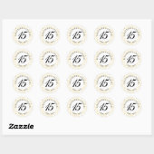 Sticker Rond Tout Anniversaire Coeurs Or Confetti (Feuille)