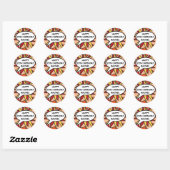 Sticker Rond Tout Anniversaire Discours Bubble Amusant Retro Co (Feuille)