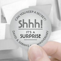 TOUT Anniversaire Surprise Black & Faux Silver Foi