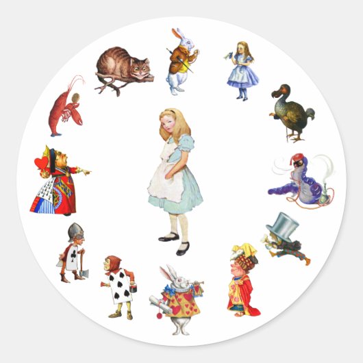 STICKER ROND TOUT AUTOUR D'ALICE (Devant)