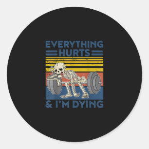 Sticker Rond Tout Blessé Weightlifting Ness Gym Don