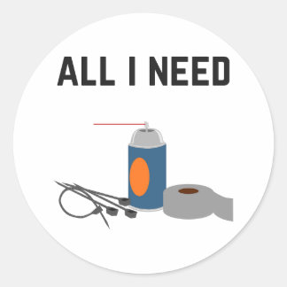 Sticker Rond Tout ce dont j'ai besoin - Pénétrant de l'huile, B