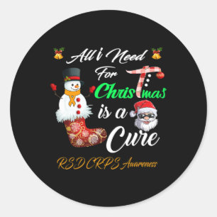 Sticker Rond Tout Ce Dont J'Ai Besoin Pour Noël, C'Est Un Adjud