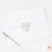 STICKER ROND TOUT CE DONT VOUS AVEZ BESOIN, C'EST D'AIMER LES C (Enveloppe)