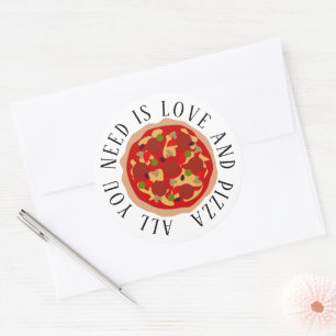 Sticker Rond Tout ce dont vous avez besoin est l'amour et des a