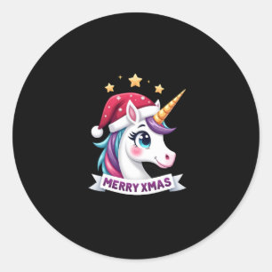 Sticker Rond Tout ce que je veux pour Noël est un pull de Noël 