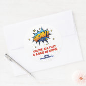 Sticker Rond Tout ce que sac de chips Saint-Valentin (Enveloppe)