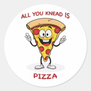 Sticker Rond Tout ce que tu sais, c'est de la pizza