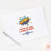 Sticker Rond Tout ce sac de chips Cadeau pour les profs (Enveloppe)