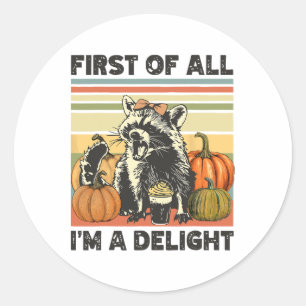 Sticker Rond Tout d'abord je suis un plaisir Vintage 90s automn