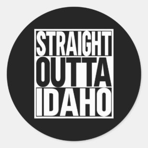Sticker Rond Tout droit sorti de l'Idaho
