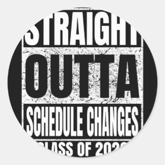 Sticker Rond Tout droit sorti des changements d'horaires Diplôm