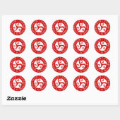 Sticker Rond Tout Est Connecté (Feuille)