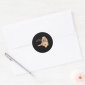 Sticker Rond Tout Est Doré Avec Mon Goldendoodle (Enveloppe)