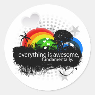Sticker Rond tout est génial fondamentalement.