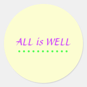 Sticker Rond Tout est jaune bon d'autocollant