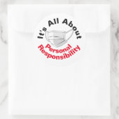 Sticker Rond Tout est question de responsabilité personnelle (Sac)