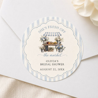 Sticker Rond Tout frais sortie du marché: Réception de mariage