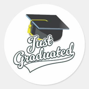 Sticker Rond Tout juste diplômé !