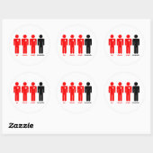 Sticker Rond Tout le monde aime (Feuille)