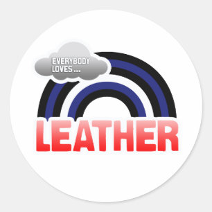 STICKER ROND TOUT LE MONDE AIME LE CUIR