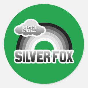 Sticker Rond Tout le monde aime un renard argenté