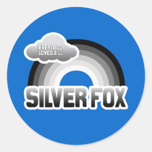 Sticker Rond Tout le monde aime un renard argenté