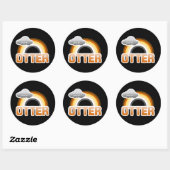 Sticker Rond Tout le monde aime une Otter (Feuille)