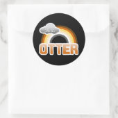 Sticker Rond Tout le monde aime une Otter (Sac)