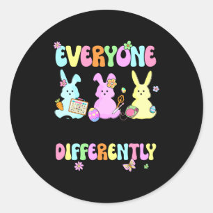 Sticker Rond Tout le monde communique différemment Discours de