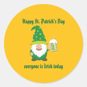 Sticker Rond Tout le monde est irlandais aujourd'hui