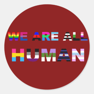 Sticker Rond Tout le rouge humain