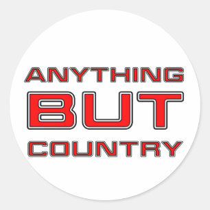 Sticker Rond Tout sauf la musique country