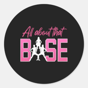 Sticker Rond Tout sur ce cheerleader de cheer