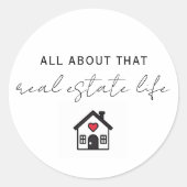 Sticker Rond Tout Sur Cette Vie Immobilière Promotion (Devant)