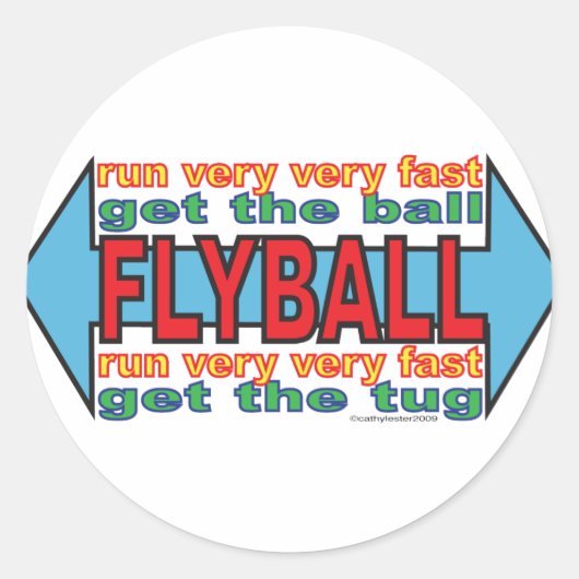 Sticker Rond Tout sur le Flyball (Devant)