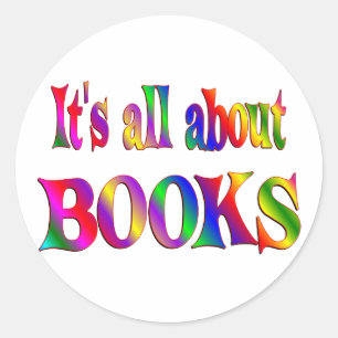 Sticker Rond Tout sur les livres