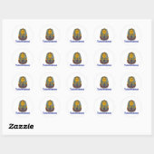 Sticker Rond Toutankhamon (Feuille)