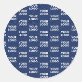 Sticker Rond Toute image ou logo commercial modifiable Dark Nav (Devant)