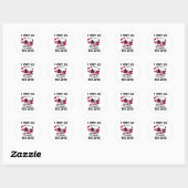 Sticker Rond Toute la Saint-Valentin d'amour (Feuille)