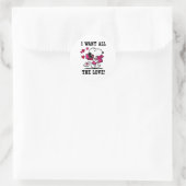 Sticker Rond Toute la Saint-Valentin d'amour (Sac)