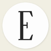 Sticker Rond Toute lettre | Couleurs noires et blanches ou do-i