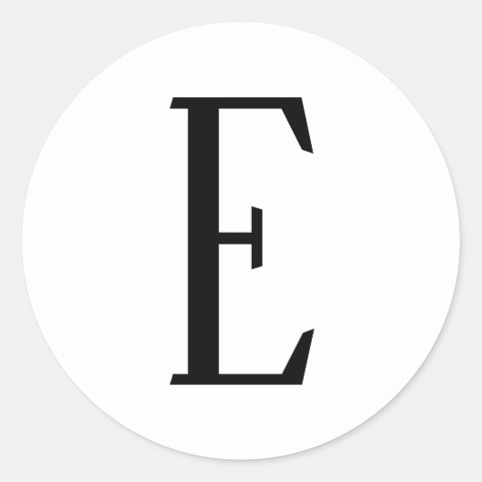 Sticker Rond Toute lettre | Couleurs noires et blanches ou do-i (Devant)