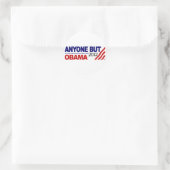Sticker Rond Toute personne sauf Obama 2012 (Sac)