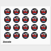 Sticker Rond Toute personne sauf Trump 2020 (Feuille)