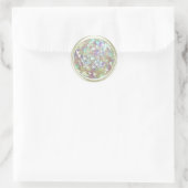 Sticker Rond Toutes initiales Monogramme argenté 3 Blanc cassé (Sac)