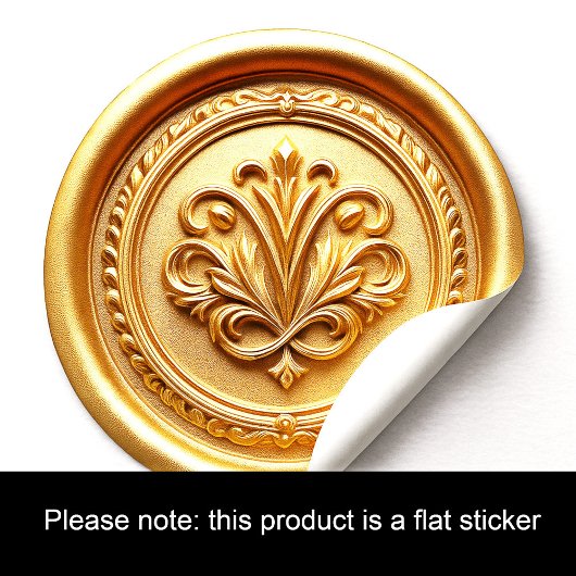 Sticker Rond Toutes initiales Monogramme doré Argent iridescent