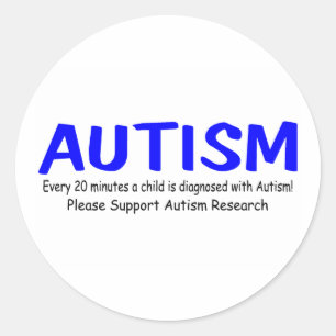 Sticker Rond Toutes Les 20 Minutes, Un Enfant Naît Avec L'Autis