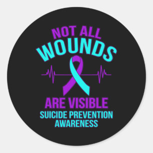 Sticker Rond Toutes Les Blessures Ne Sont Pas Visibles Bonne Se